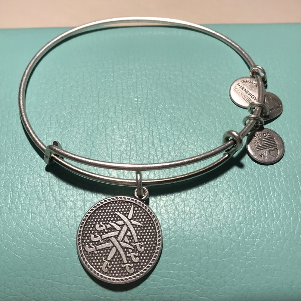 NWOT Alex and Ani Seven Swords Charm Bangle NWOT